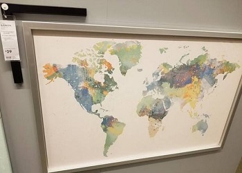 ИКЕА выпустила карту мира без Новой Зеландии